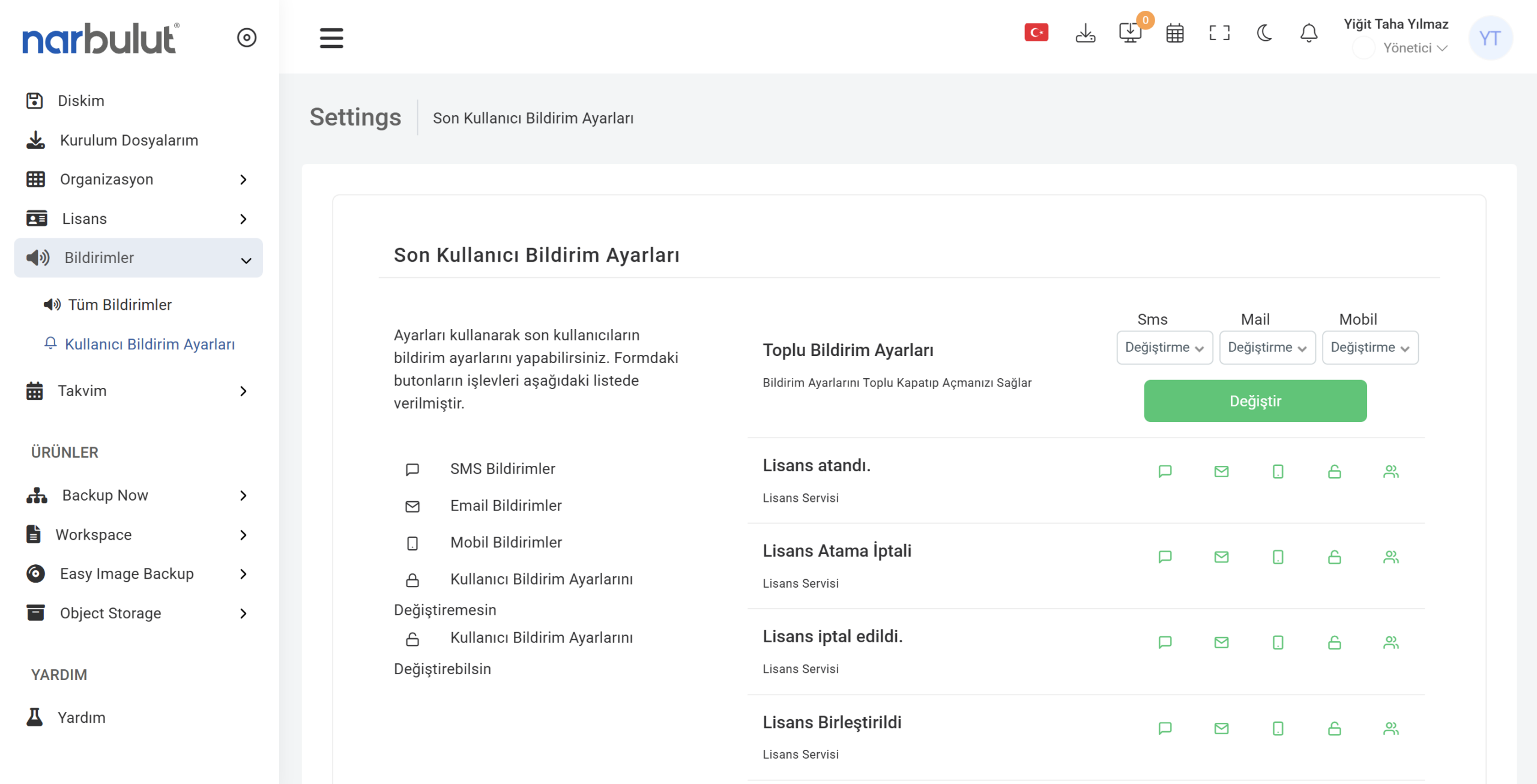 Narbulut Easy Image bildirim ve raporlama
