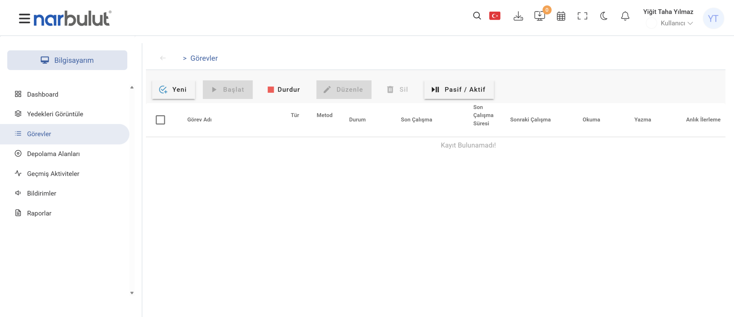 Narbulut Easy Image uzaktan yönetim ekranı