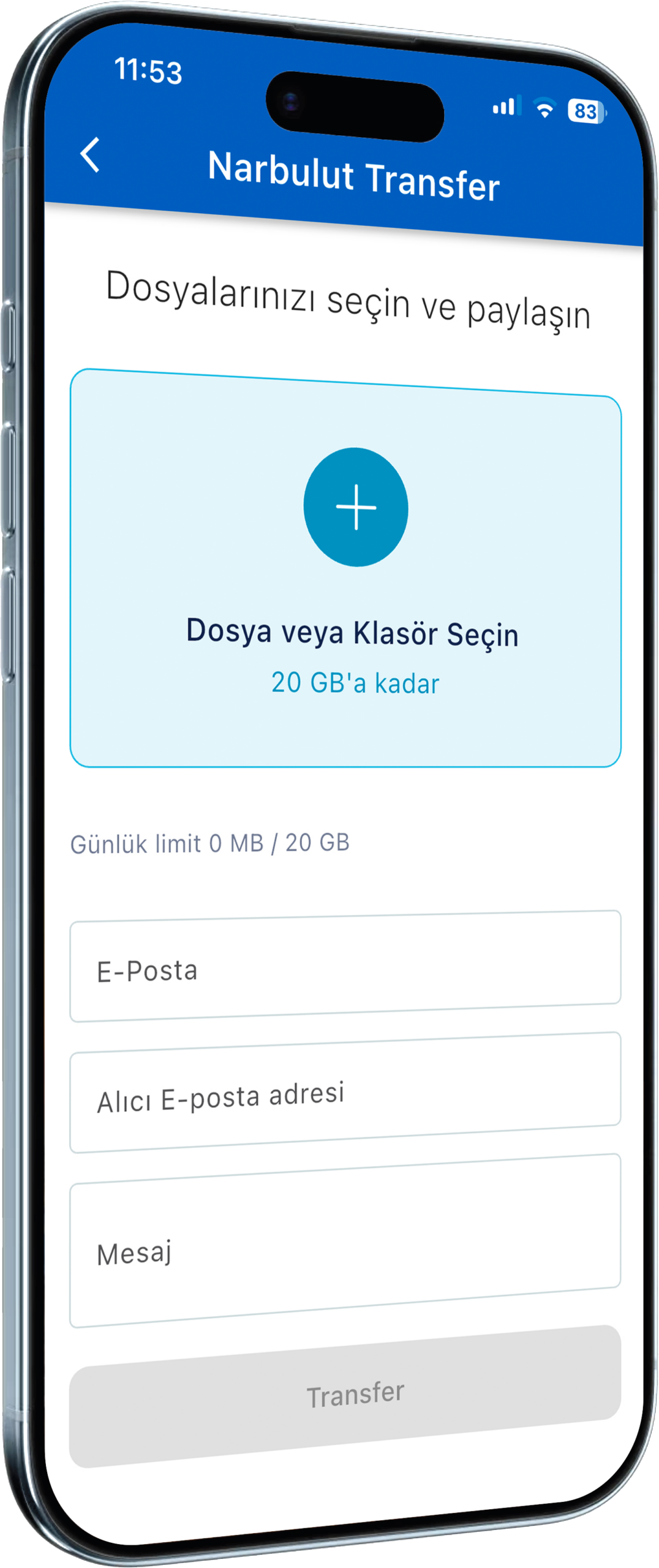 Narbulut mobil uygulama veri transferi