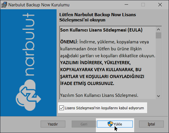 Şekil 2.1 — Lisans Sözleşmesi