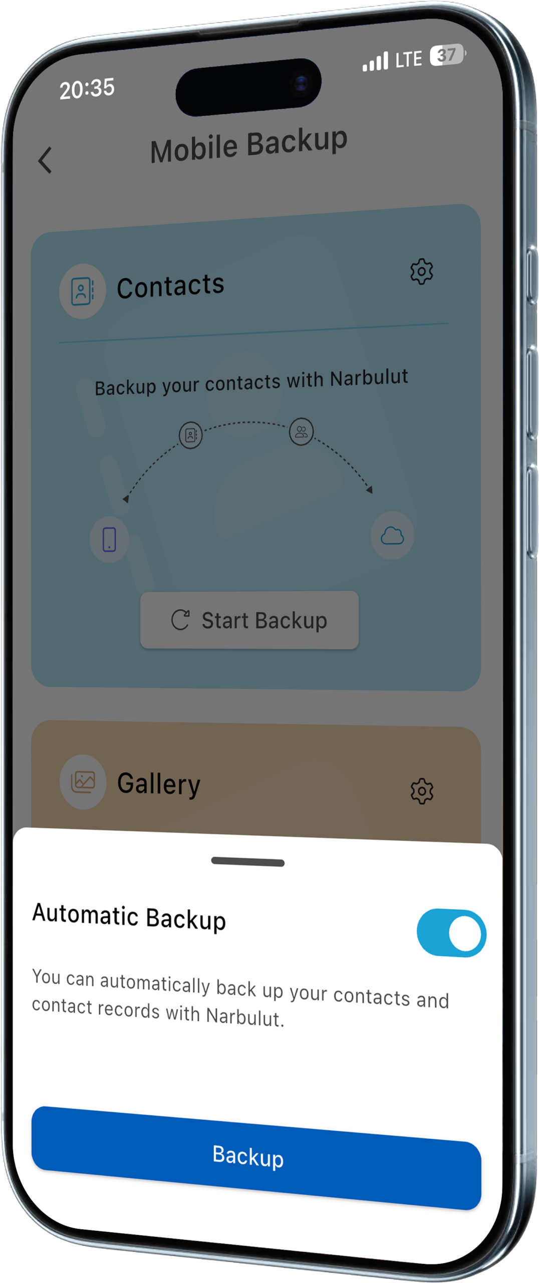 Narbulut mobile phonebook backup overview