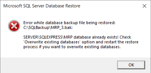 Database Already Exists