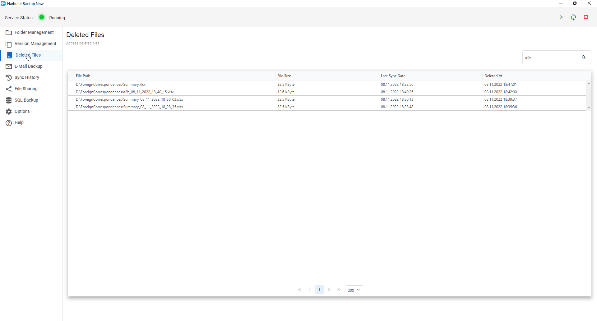 Deleted file download
