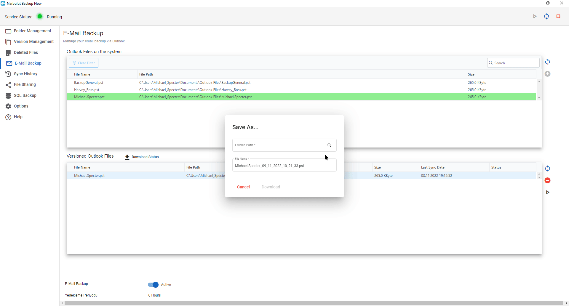 Email download 2