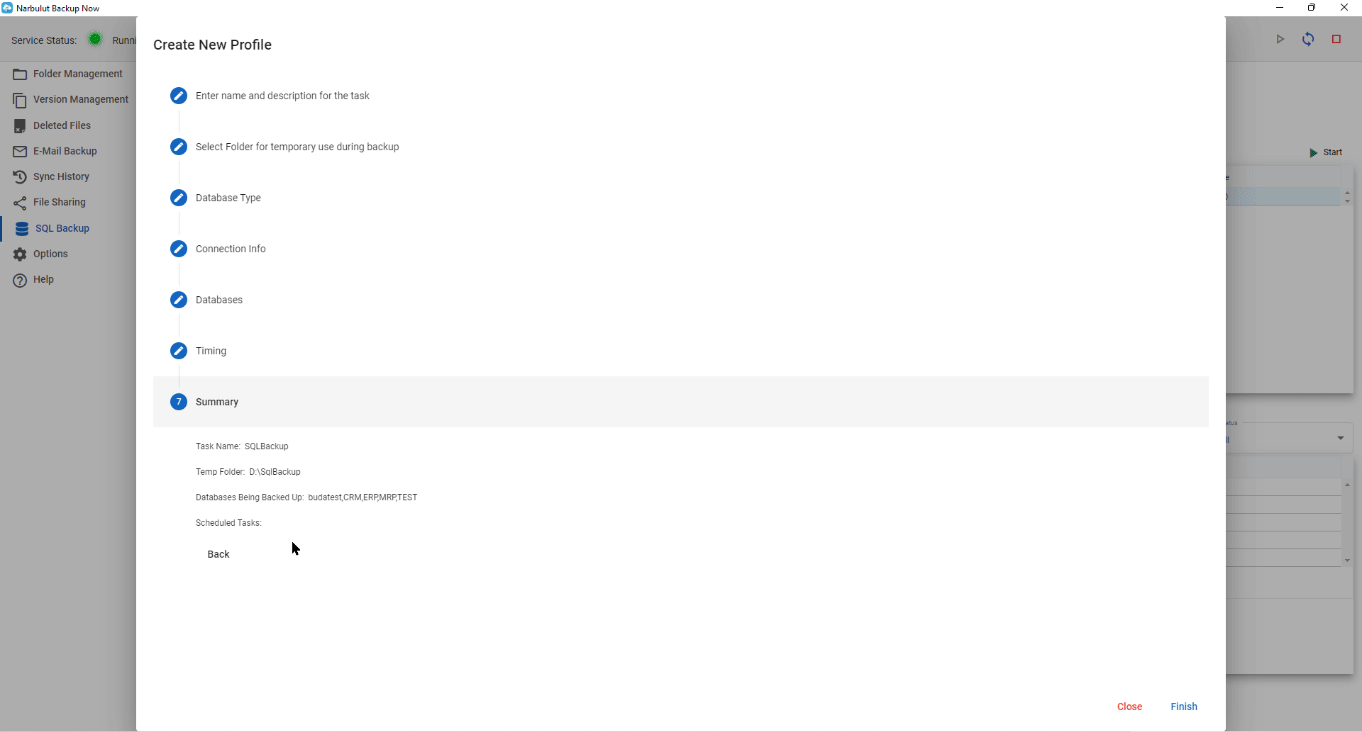 Task completion