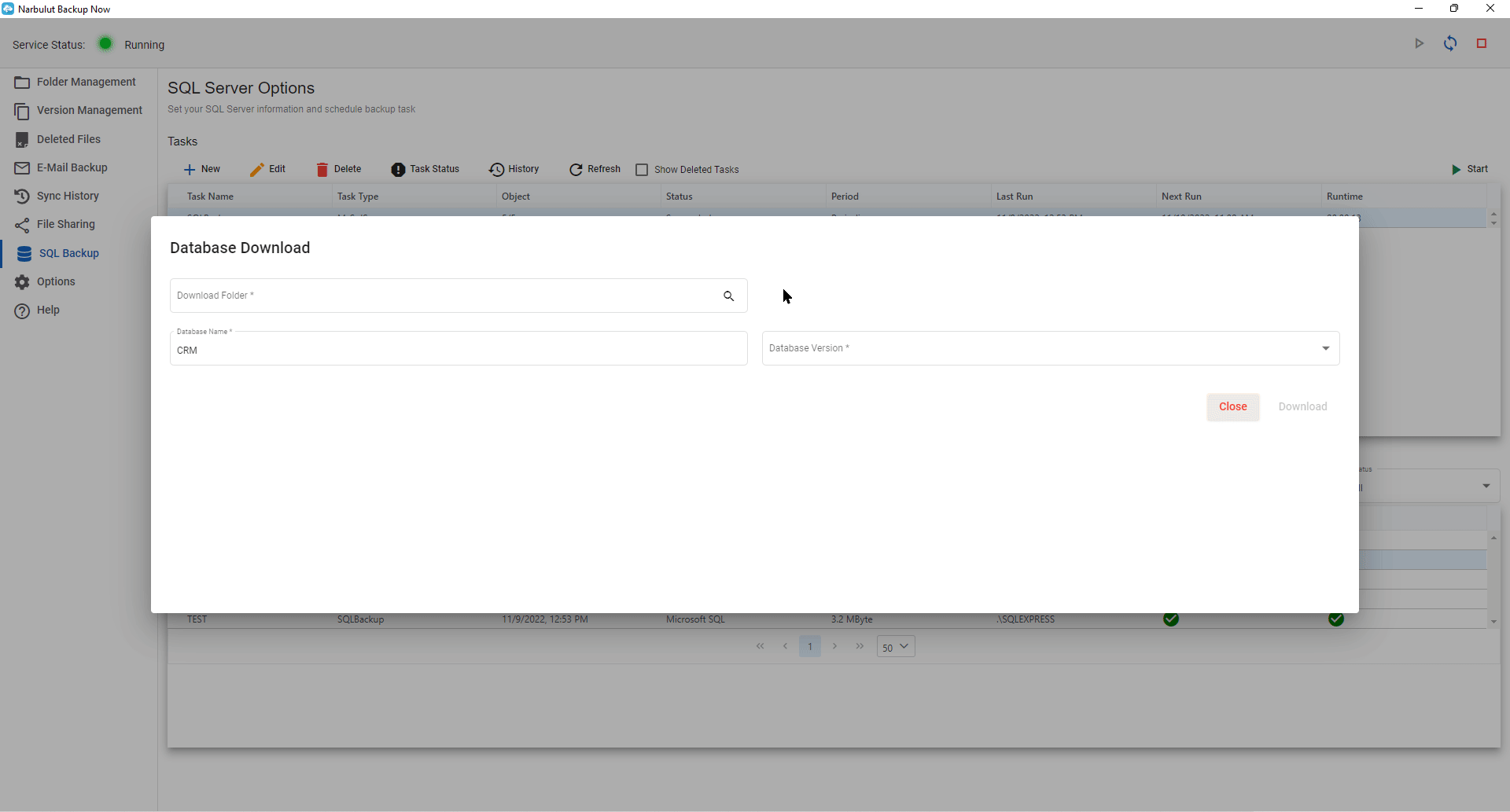 Database download 2