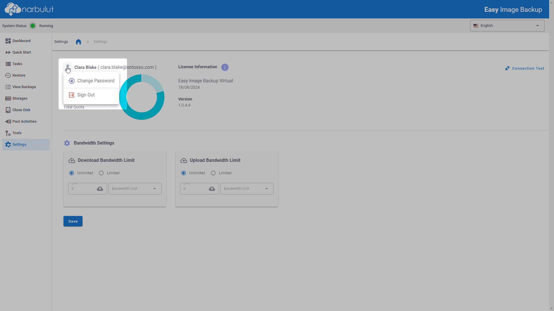 Logout / Change Password