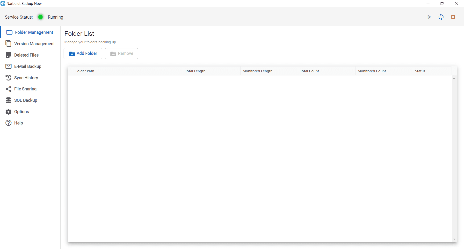 Figure 3.3 — Folder Management