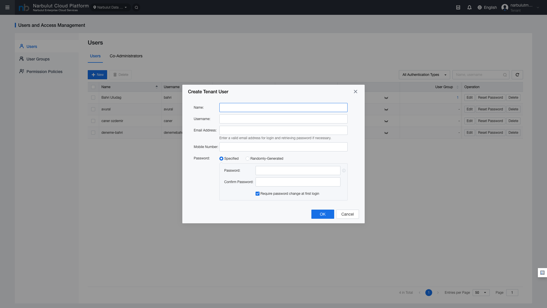 Figure 2 — User list page