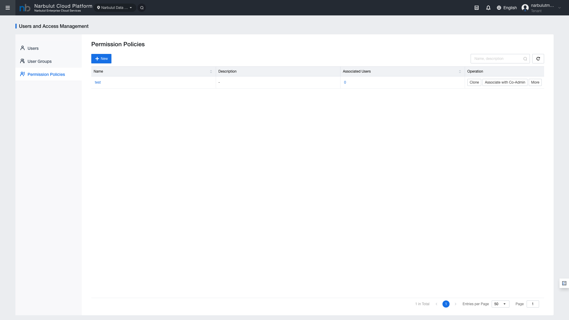 Figure 7 — User groups list